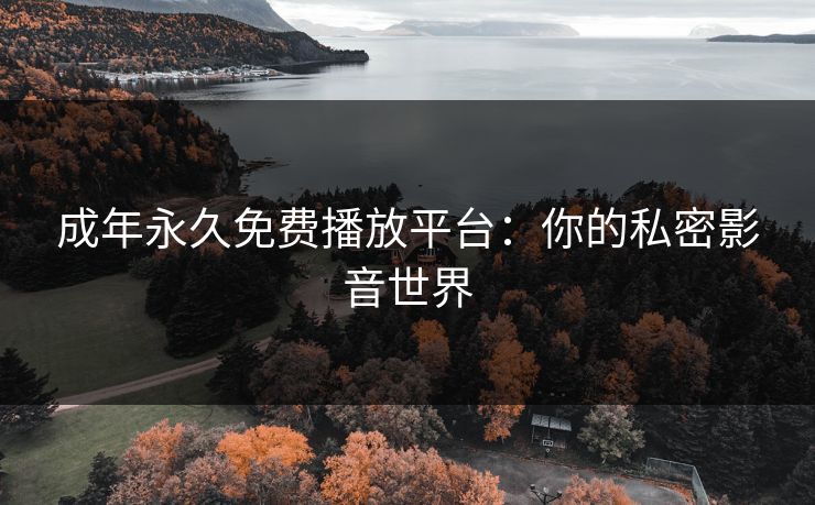 成年永久免费播放平台:你的私密影音世界